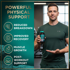 Close-up of Wild Fuel Essential Amino Acids capsules for convenient daily use.