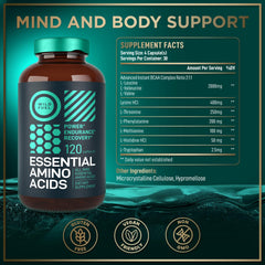 Wild Fuel Essential Amino Acids vegan-friendly certification and packaging.