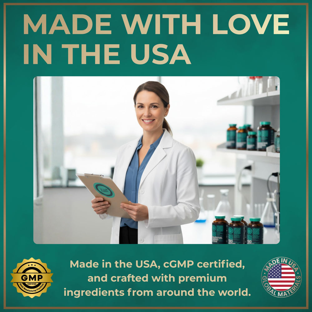 Wild Fuel made-in-USA GMP facility badge highlighting quality manufacturing.