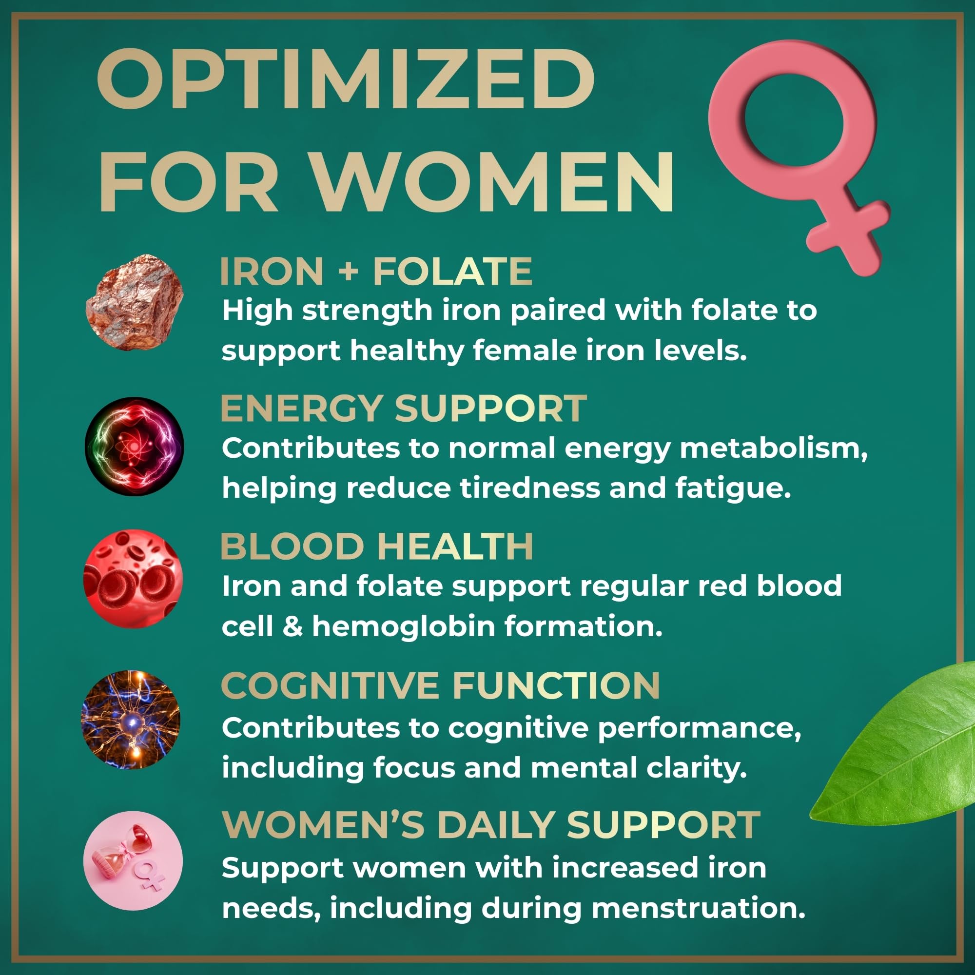 Vegan cruelty-free label on WILD FUEL iron supplement