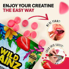 WILD GAINZ gym-bag scene emphasizes portable supplementation