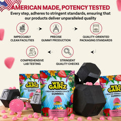 WILD GAINZ made-in-USA seal signals quality and testing standards