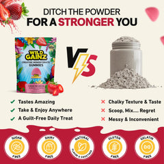 WILD GAINZ vegan and gluten-free icons support dietary choices