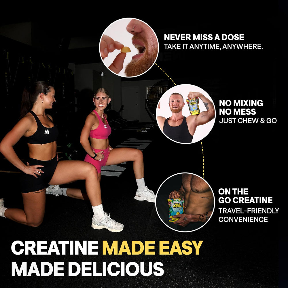 Wild Gainz lemon detail emphasizes refreshing flavor to support daily consumption.