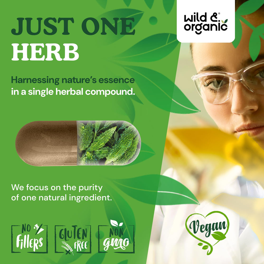 Wild and Organic pack shows 120-day supply with 120 capsules