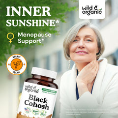 Closeup of Wild & Organic capsules emphasizing a smooth, easy-to-swallow design.