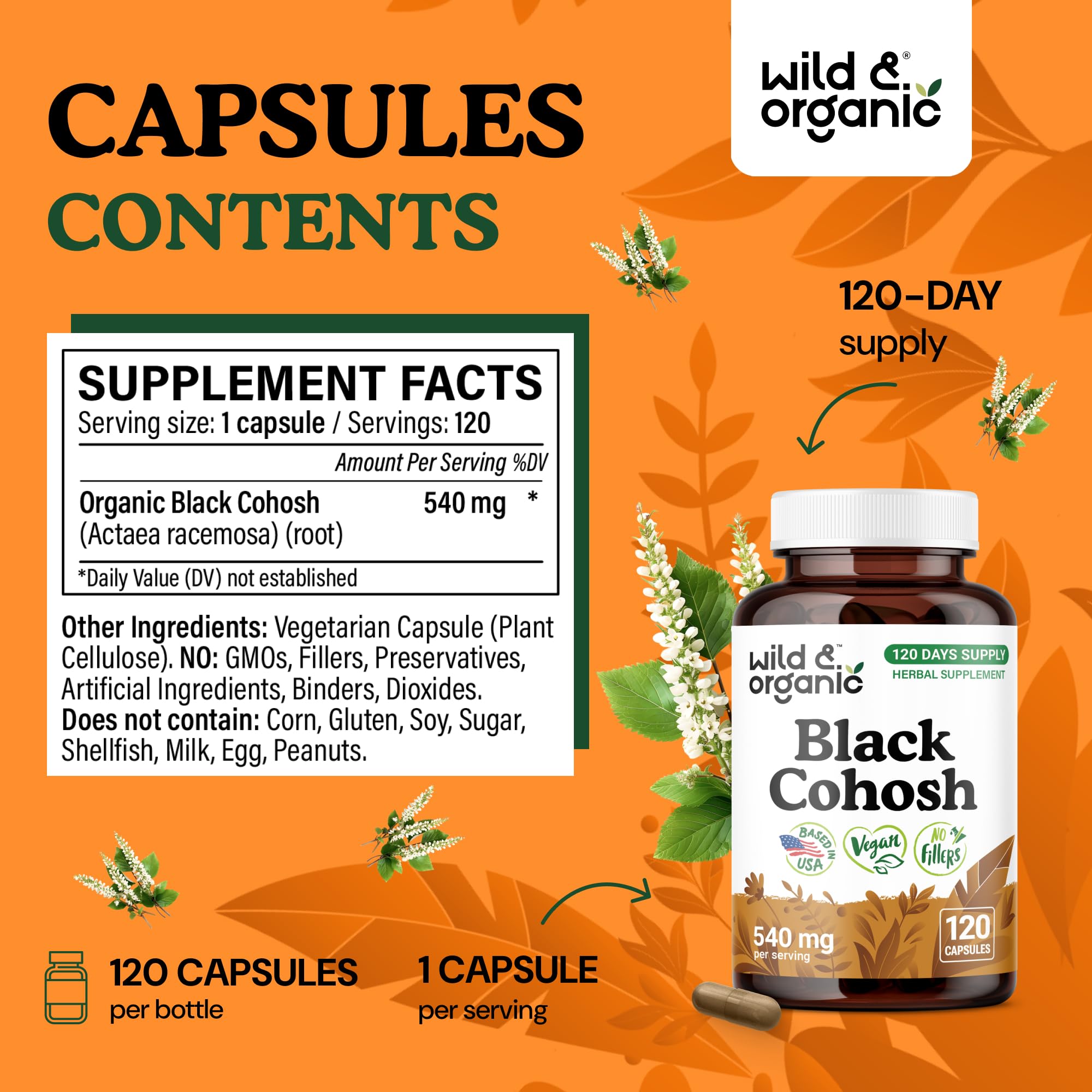 Dispensing action of Wild & Organic capsules for simple daily use.