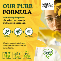 Wild & Organic black pepper powder enhancing blend potency.