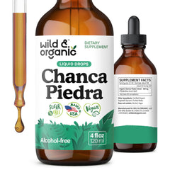 Wild & Organic Chanca Piedra stone breaker bottle for daily wellness