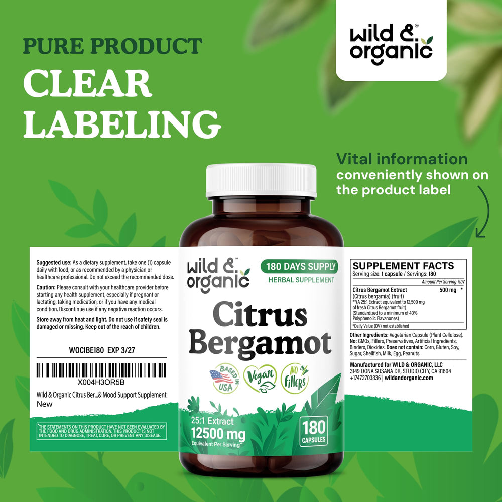 Wild and Organic 180-count bottle ready for daily use.
