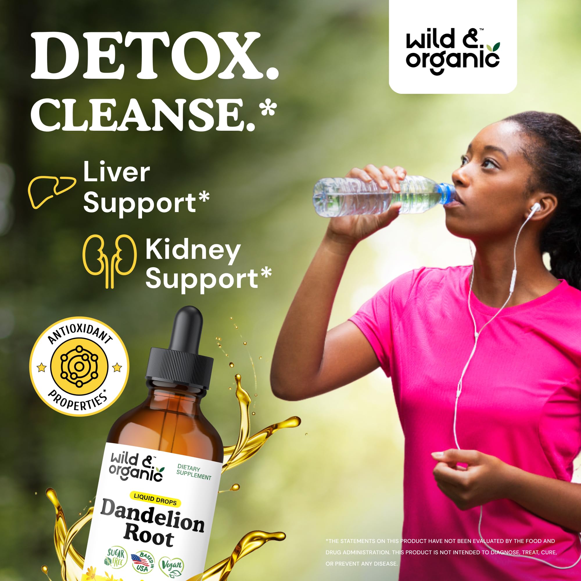 Dropper releasing alcohol-free glycerin-based drops for gentle digestion support