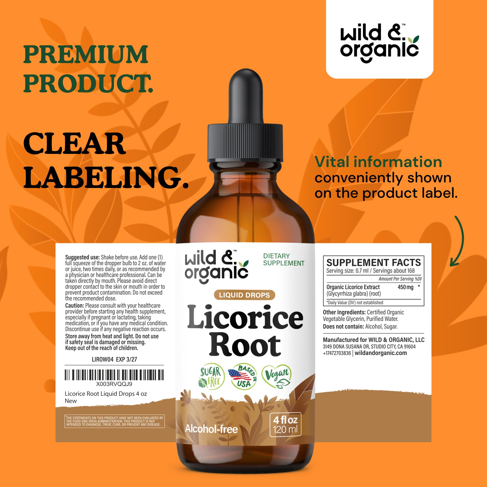 Drops added to beverage illustrate convenient daily routine