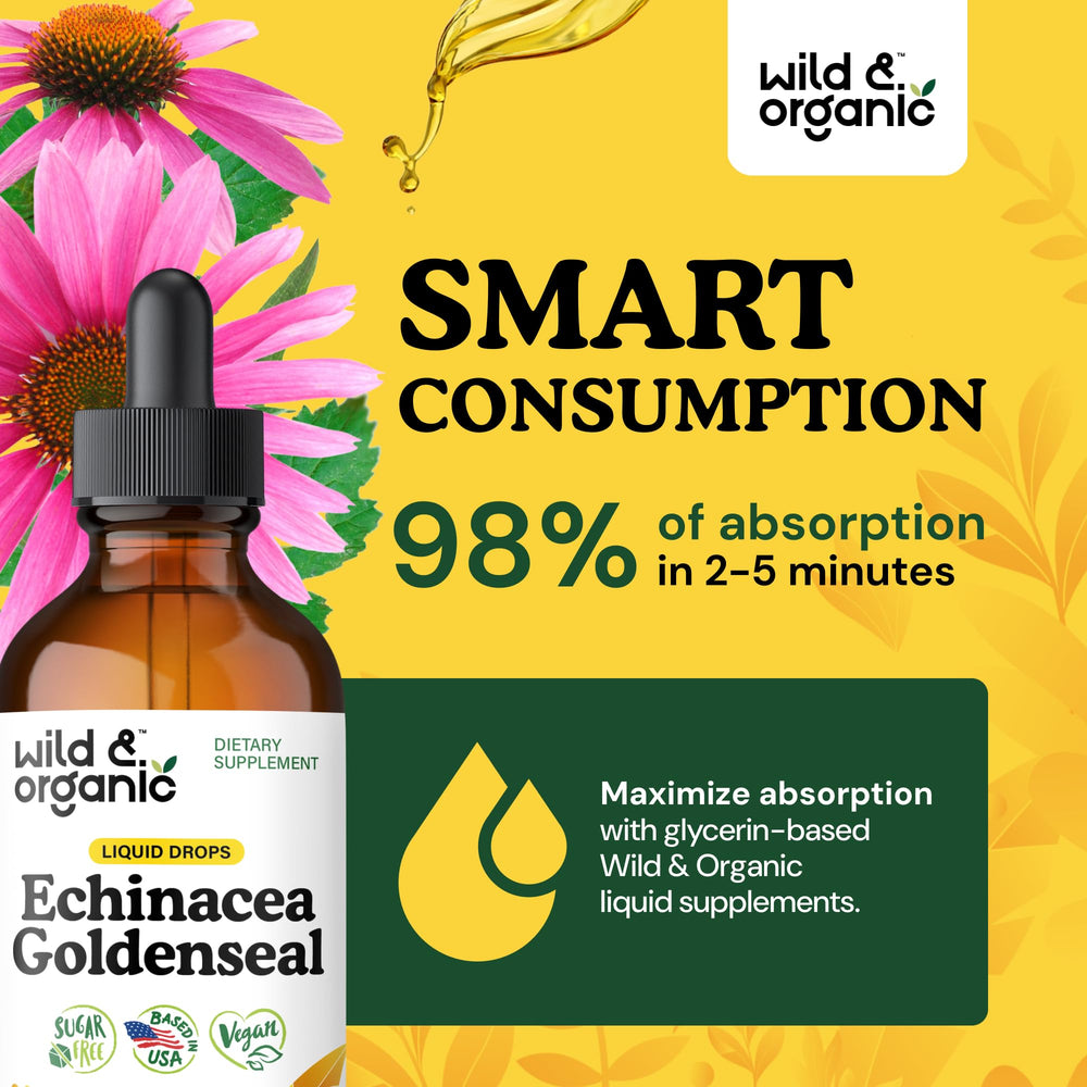 Measurement dropper releasing tincture onto a spoon, illustrating easy dosing.