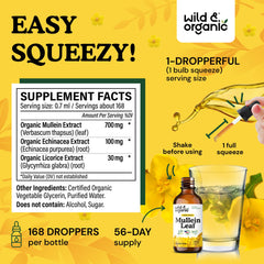 Wild & Organic mullein drops with echinacea for daily lung support