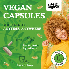 Wild & Organic Sea Moss Capsules 120-count bottle for a 60-day supply