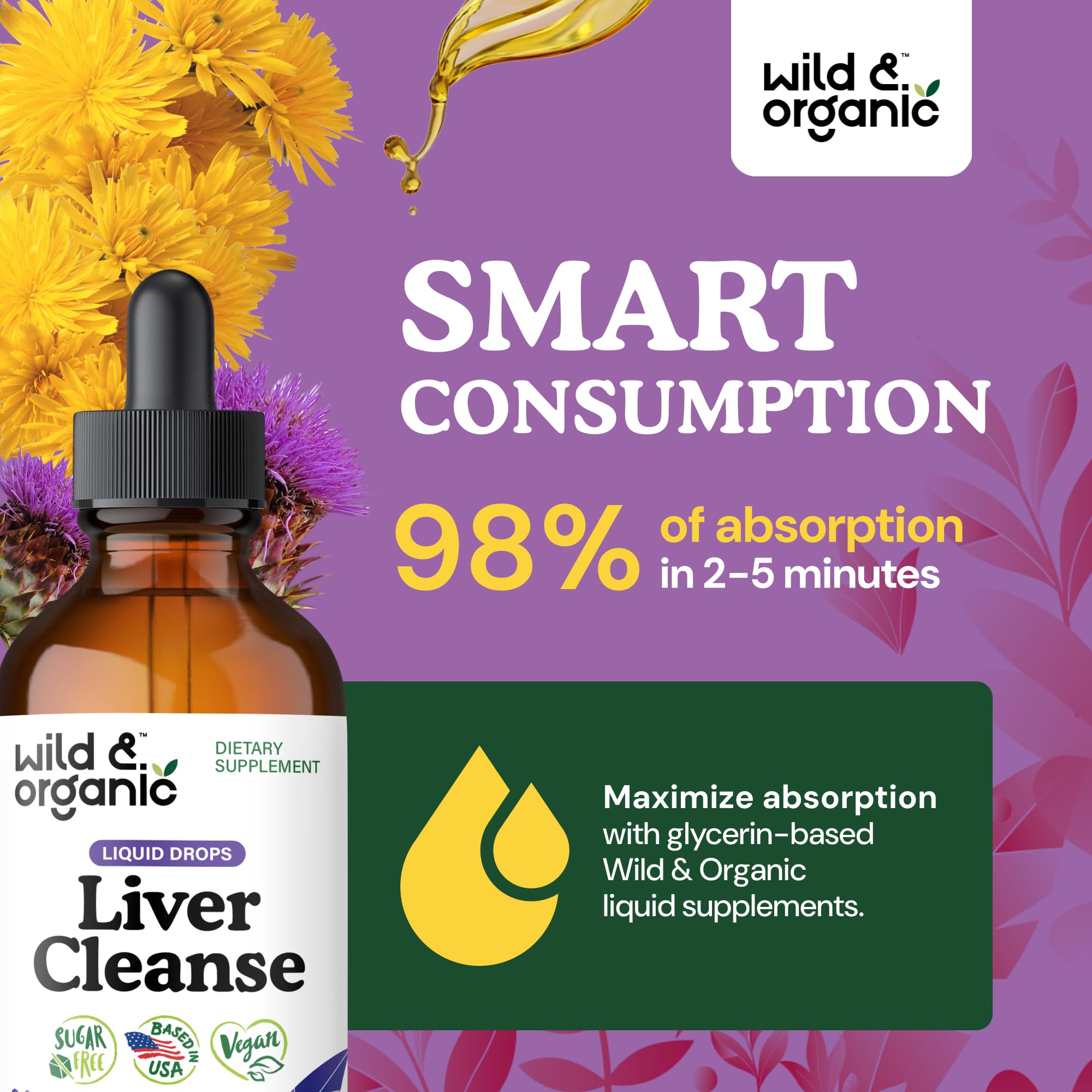 Wild & Organic turmeric root extract adds warm, earthy notes.
