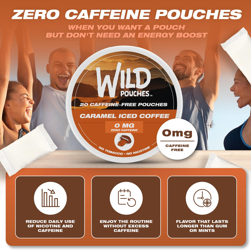Wild Pouches caramel coffee pouches inside can neatly arranged for quick access.
