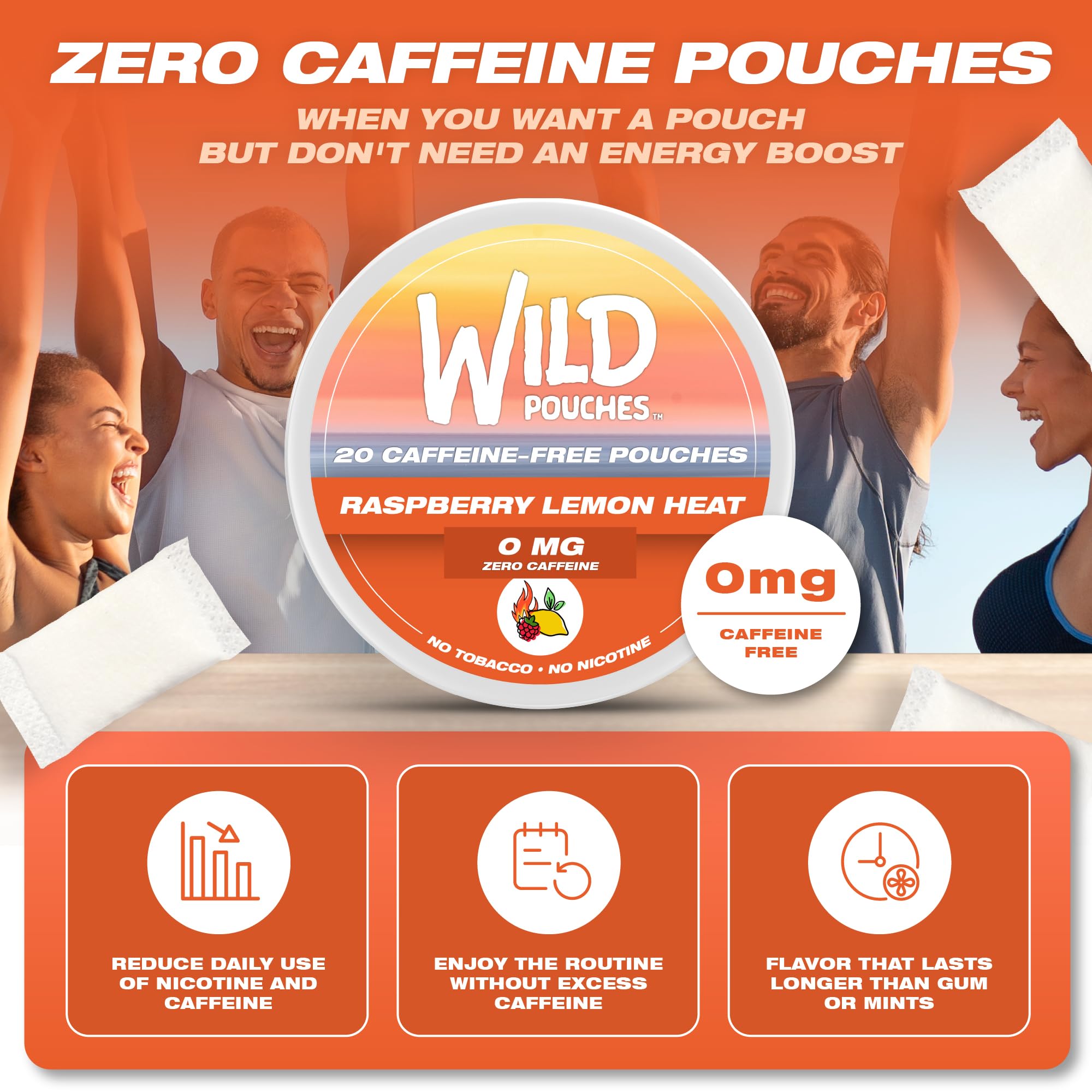 Close-up of Wild Pouches Raspberry Lemon Heat pack label and design
