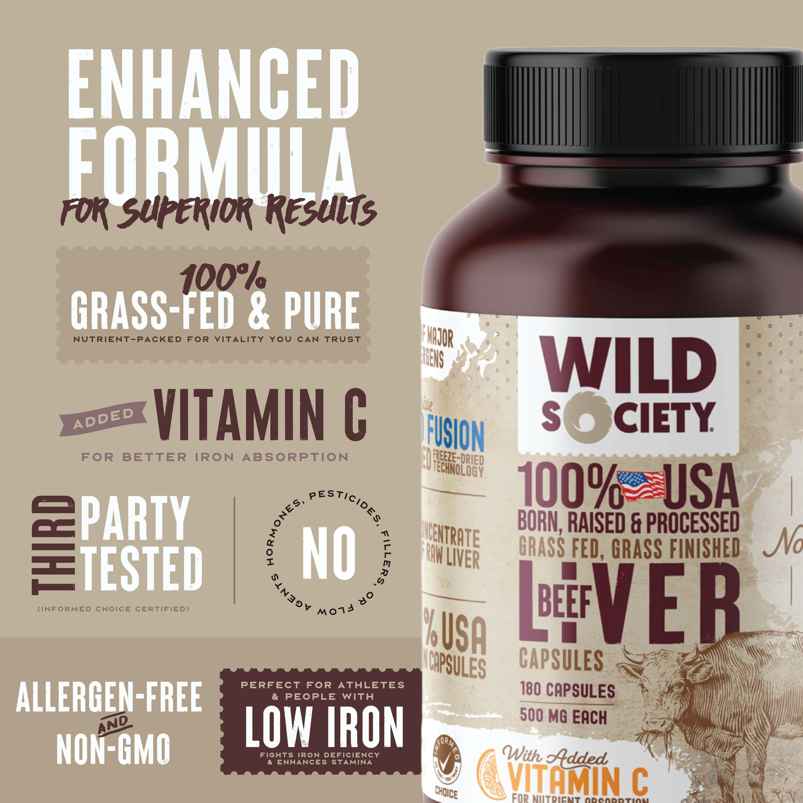WILD SOCIETY detox-support graphic highlighting liver-friendly ingredients