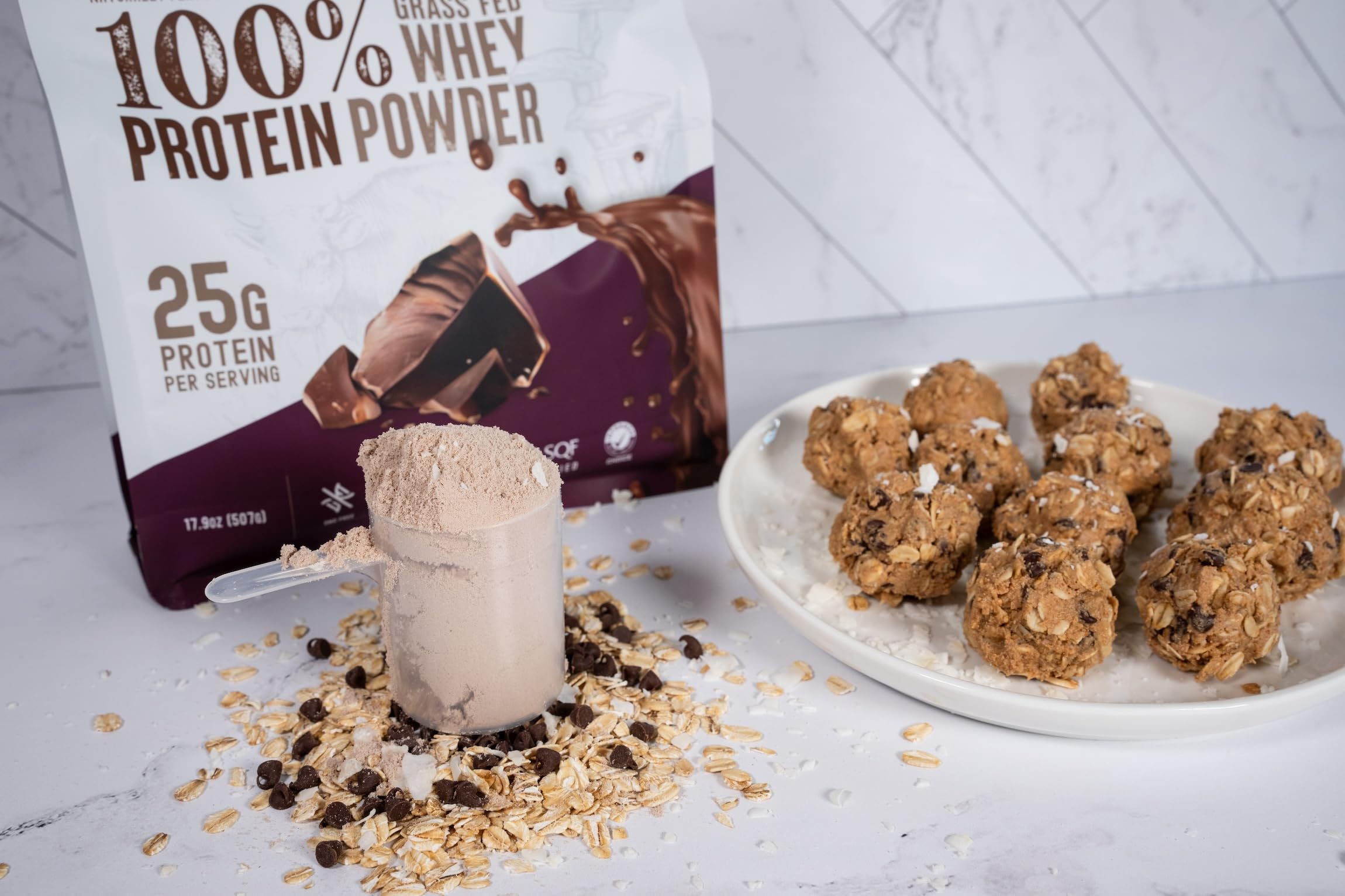 Wild Society Dutch Chocolate whey bottle displayed for daily nutrition.