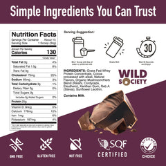 Wild Society Reishi and Cordyceps blend signals adaptogenic support.