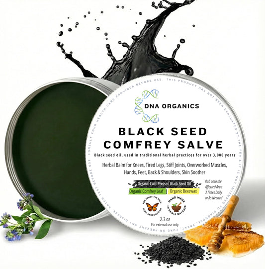 Wild Castle DNA Organics salve bottle front view for daily joint and skin care.