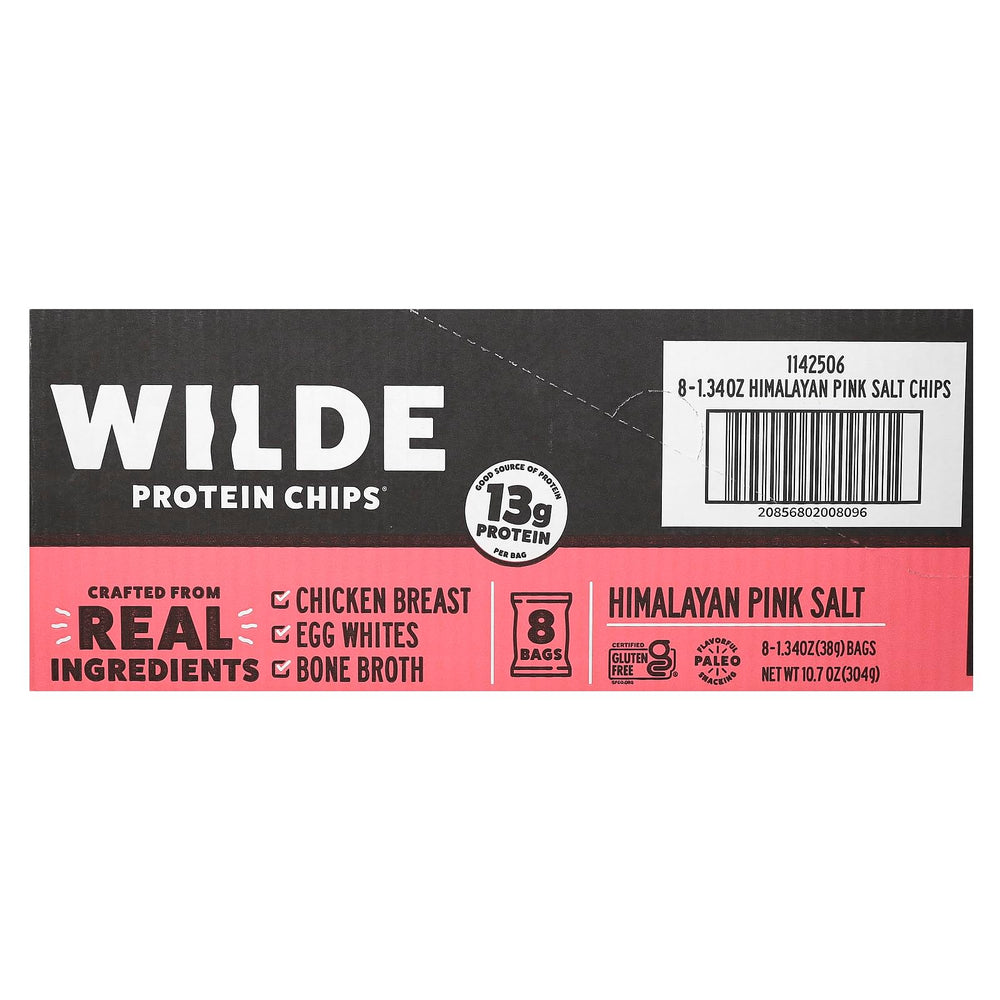 Wilde Brands Protein Chips 8-pack bundle demonstrates convenient grab-and-go protein.