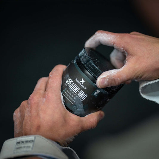 Close-up of Wilderness Athlete micronized creatine powder for easy mixing.