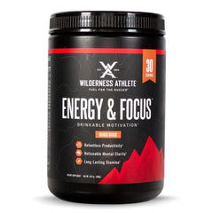 Wilderness Athlete Energy Mango Bango tub front showing zero sugar energy boost.