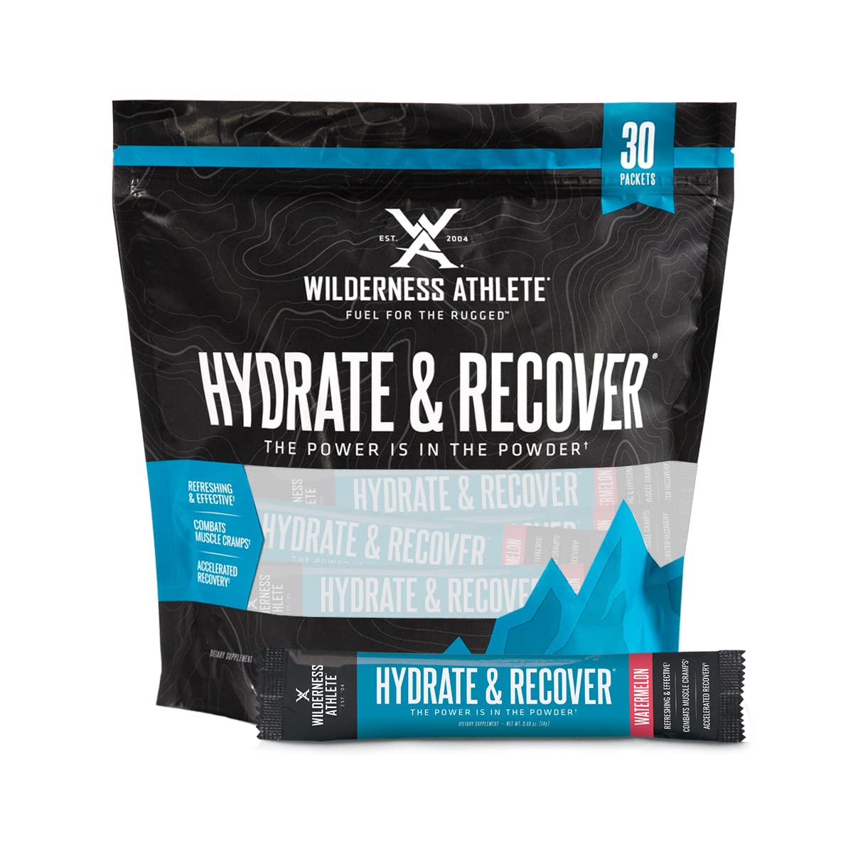 Wilderness Athlete Hydrate & Recover watermelon packet ready to mix for electrolyte balance