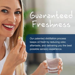 Burpless distillation reduces odor and aftertaste in Wiley's Finest Peak EPA.