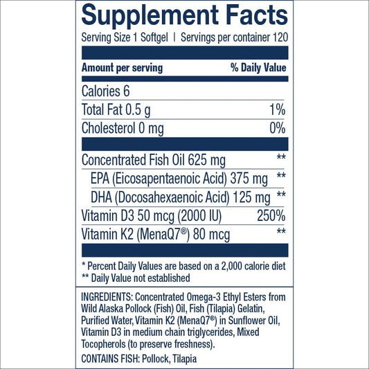 Closeup of Wiley's Finest omega-3 softgels for easy daily intake