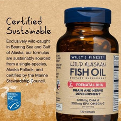 Wiley's Finest MSC-certified sustainable sourcing from wild Alaska Pollock.