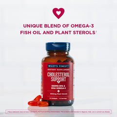 Wiley's Finest softgels close-up reveals EPA and DHA amounts.