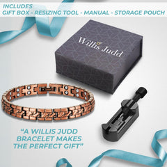 Willis Judd women's copper magnetic bracelet stylish design for modern outfits.