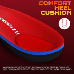 WIMSSERT heel cushion distributes heel pressure for added comfort.