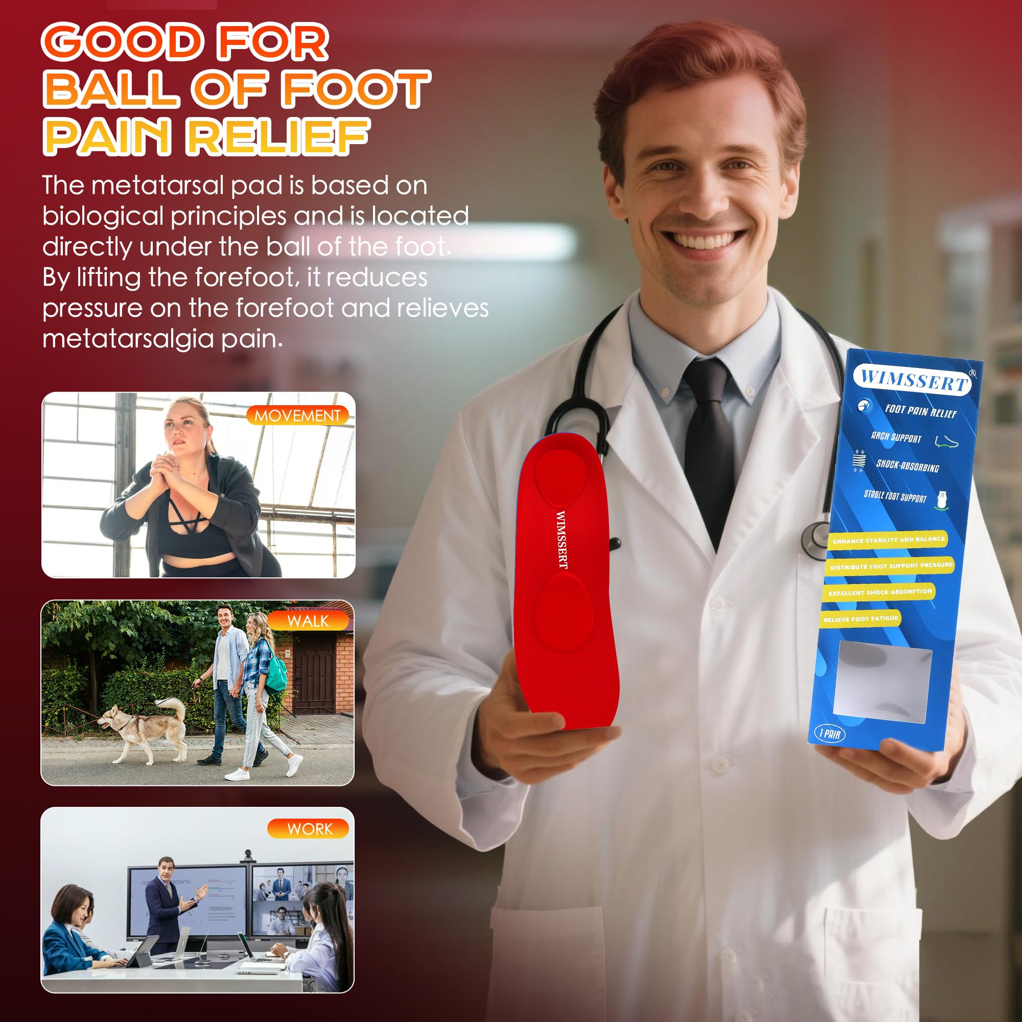 WIMSSERT daily comfort insole ready for all day wear