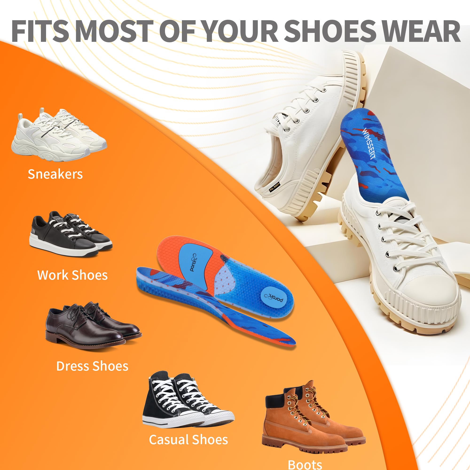 WIMSSERT trim-to-fit insoles fit most safety and work boots.