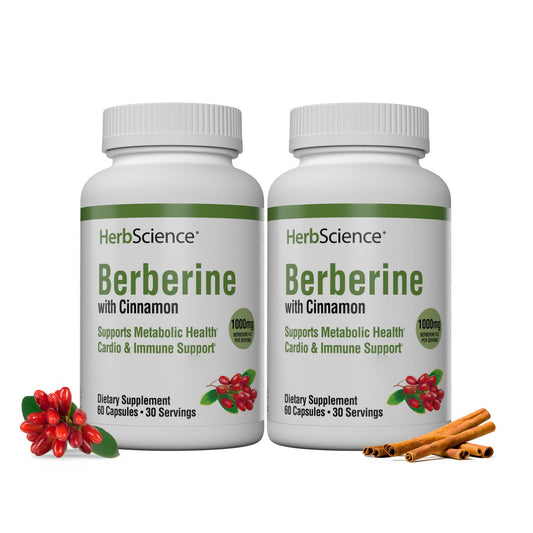 Windmill Herb Science Berberine bottle showing 1000 mg per serving for metabolic support
