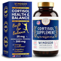WINDSOR BOTANICALS 15-in-1 cortisol bottle for calm energy and balanced mood