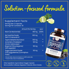Windsor Botanicals niacin capsule highlights Vitamin B3 for daily wellness support