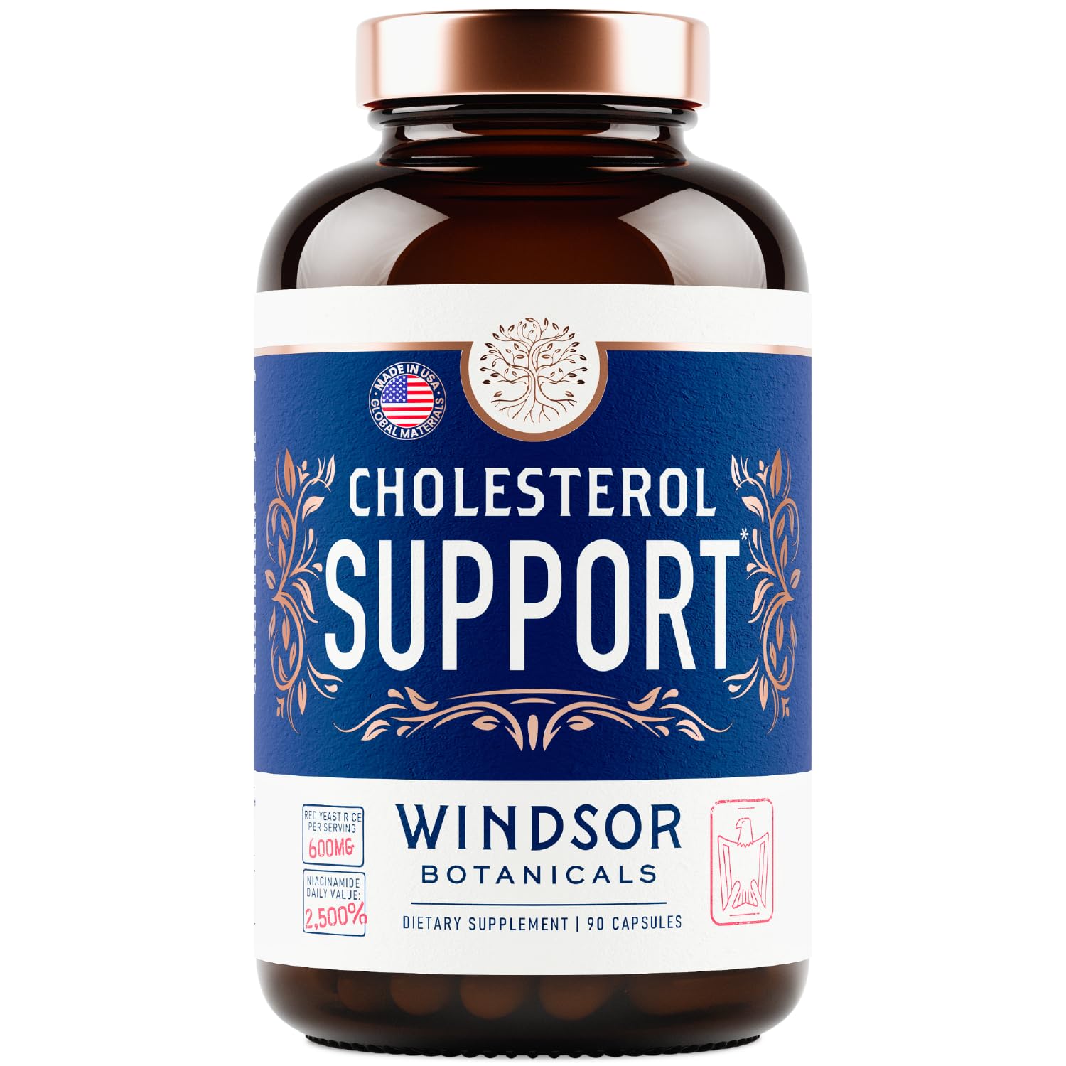 Windsor Botanicals vegan capsules designed for cholesterol-friendly routines