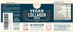 Close-up bottle of Windsor Botanicals vegan collagen supplements for daily beauty support