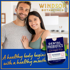 Windsor Botanicals dental probiotics peppermint flavor for a refreshing taste