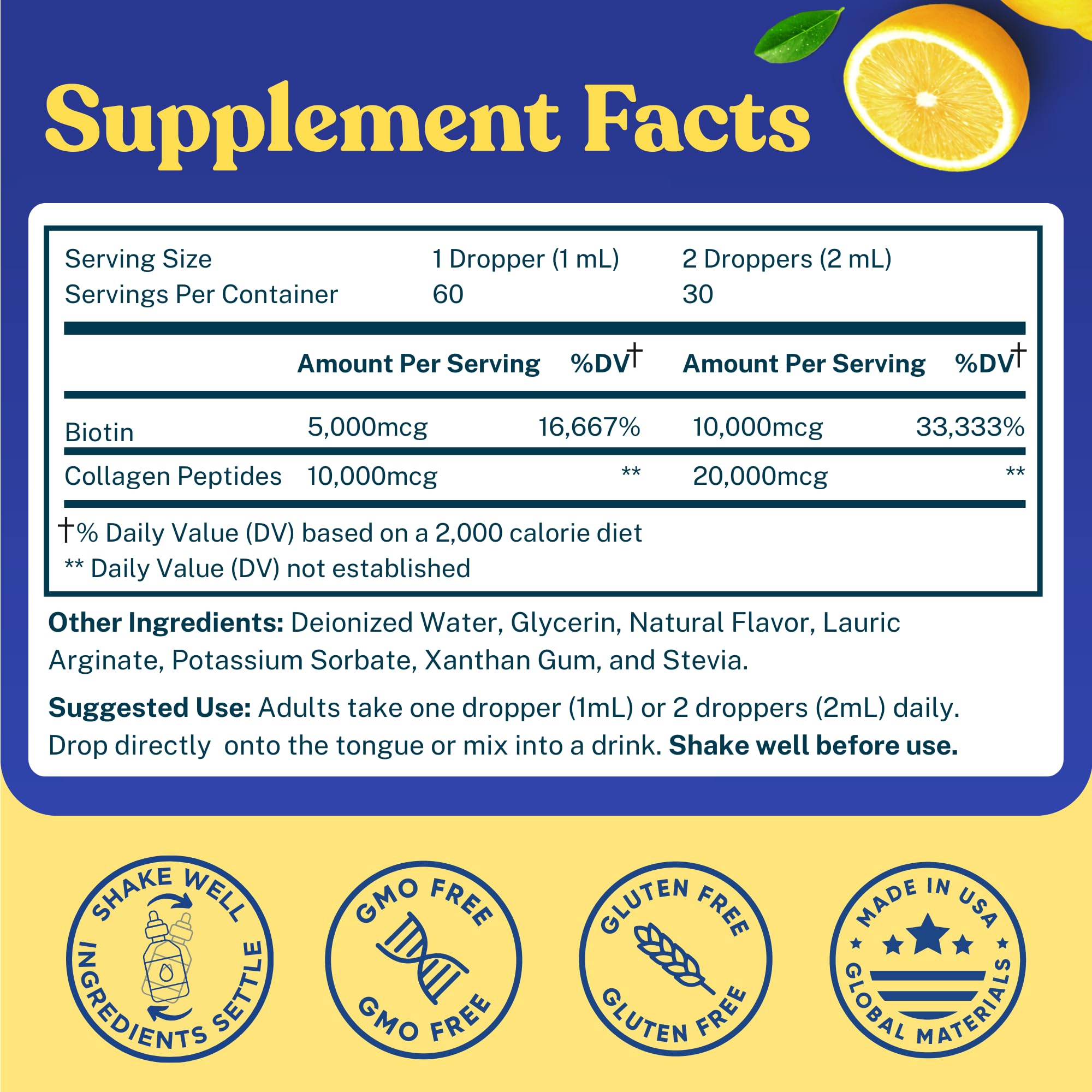 Lemon-flavored Windsor Botanicals collagen drink in a glass