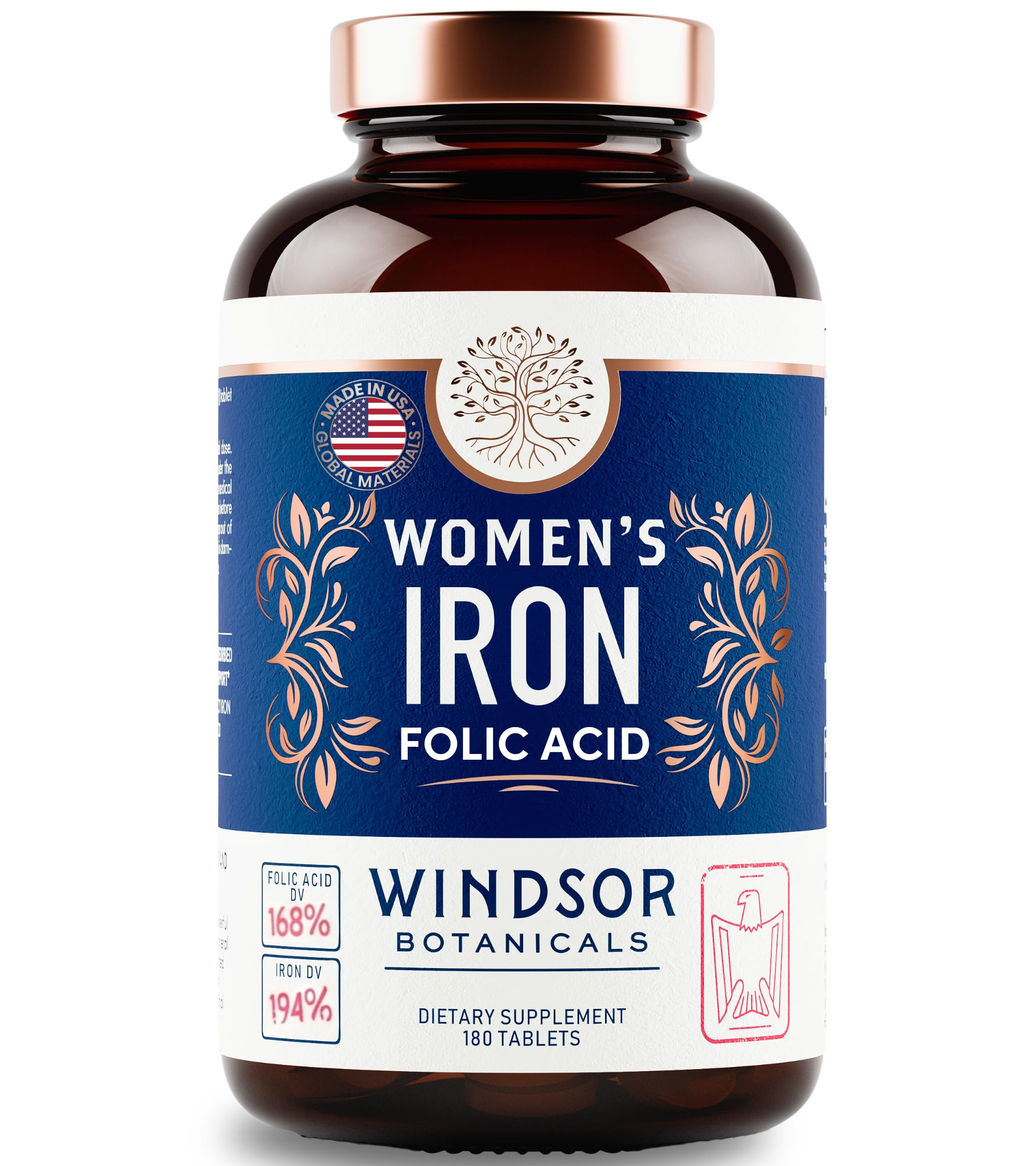 WINDSOR BOTANICALS tablets on white background ready for daily use
