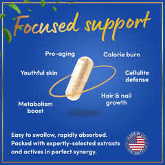 WINDSOR BOTANICALS hydrolyzed collagen closeup highlights types I-VX.