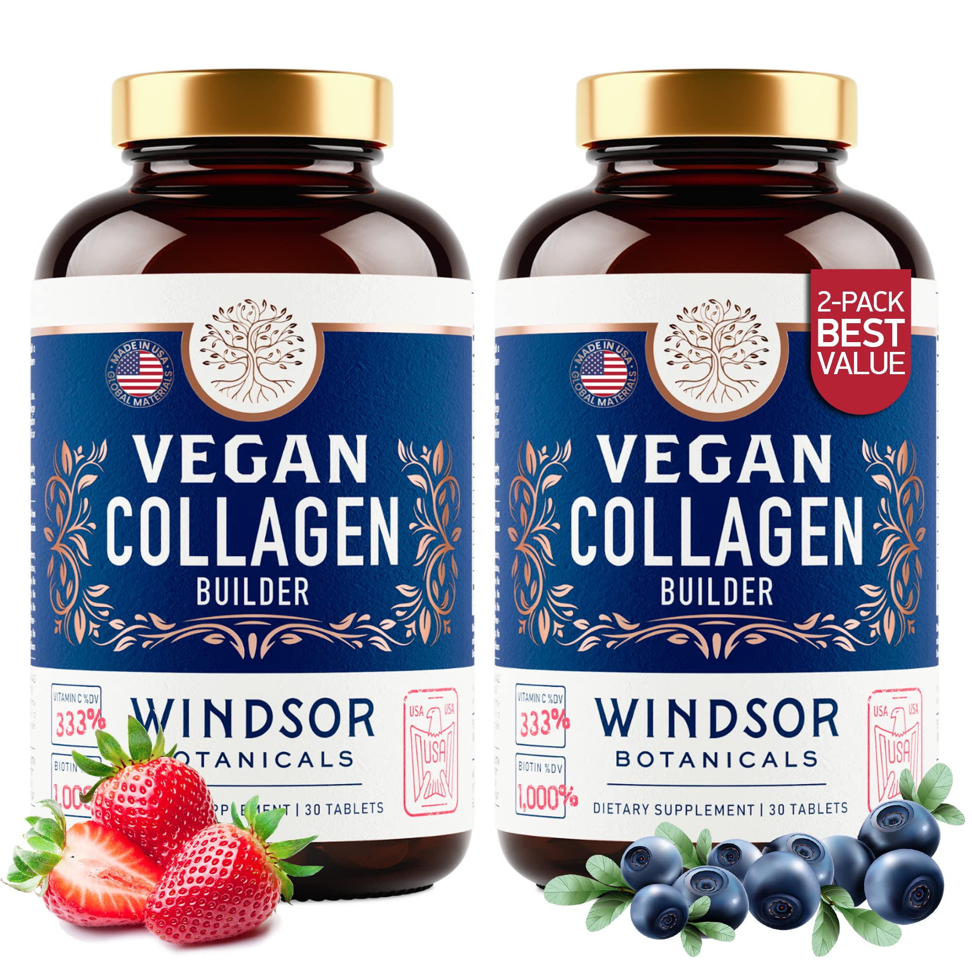 Windsor Botanicals vegan collagen 2-pack box showcases value for daily beauty support