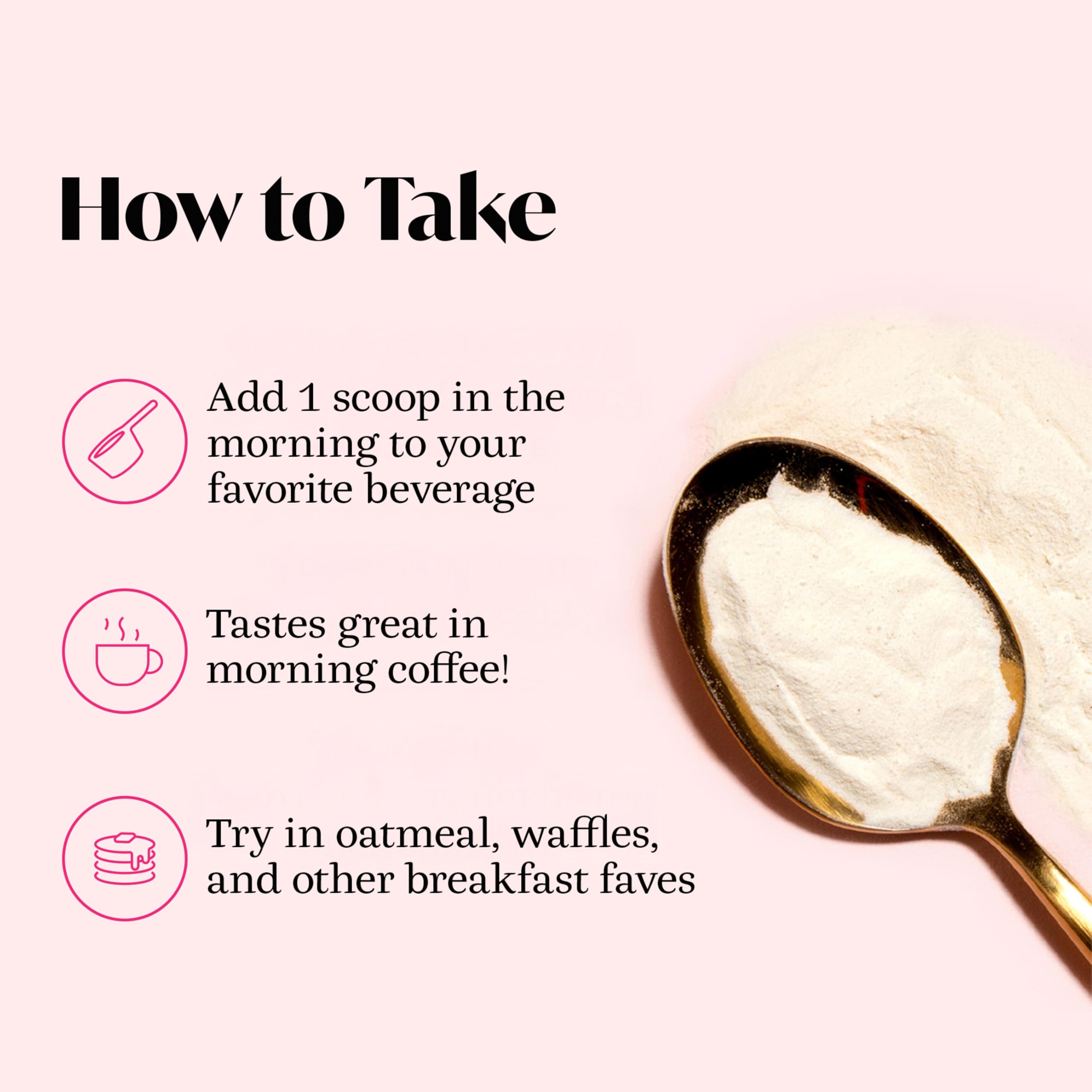 Glow Up AM ingredients-closeup with grass-fed collagen and adaptogens
