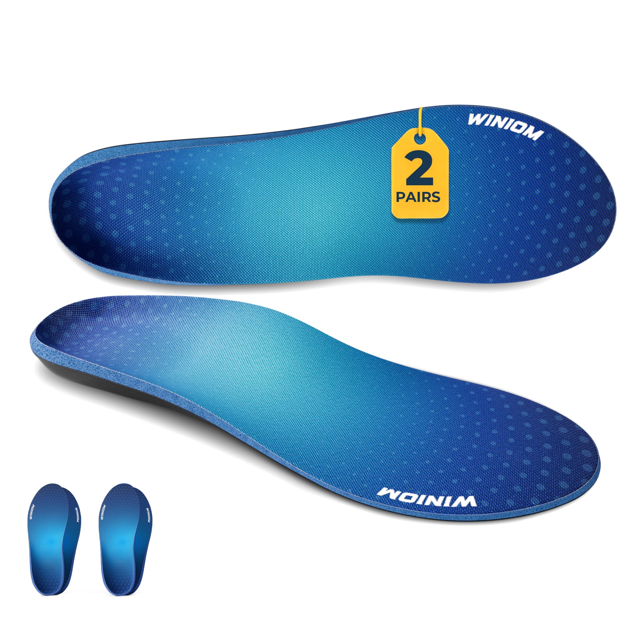WINIOM arch-support insoles provide all-day comfort.
